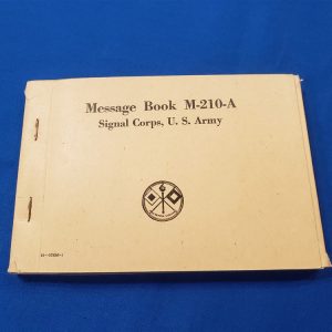 message book m210a wwii