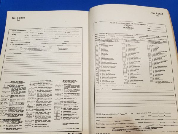 tm9-2810 vehicle inspection 1943
