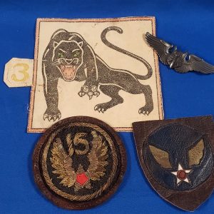 group-from-760th-bomb-squadron-wwii-italy-with-panther-patch-paperwork-and-other-named-items-from-this-air-gunner