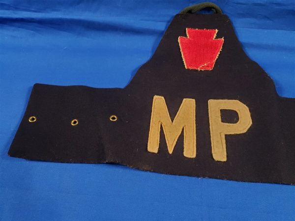 28th-division-armband-m-p-world-war-two-with-patch-late-war-on felt