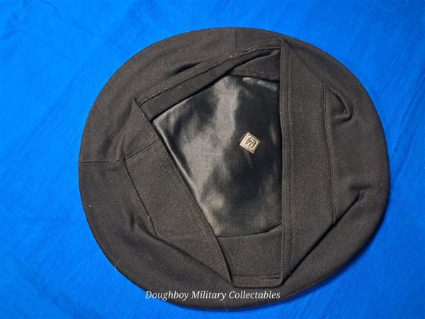 black-visor-cover-navy world-war-two-naval-black-visor-wool-top-for-the-hats-size-seven-and-a quarter-excellent-no-damage