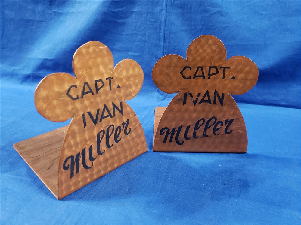 bookends-wwii-capt-copper-miller-trench-art