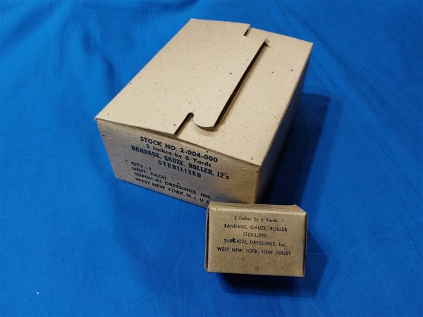army-medical-medic-roller-gauze-2-0by-2-full-box-of-12-unopened-surgical-products-korean-war