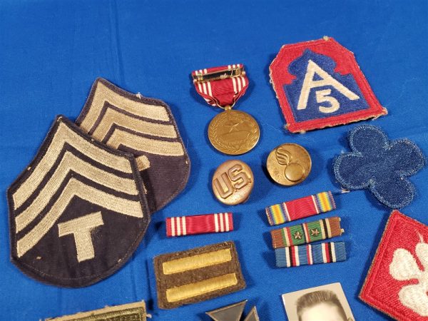 small-frouping-to-private-jones-wwii-88th-division-patches-insignia-medals-that-are-named
