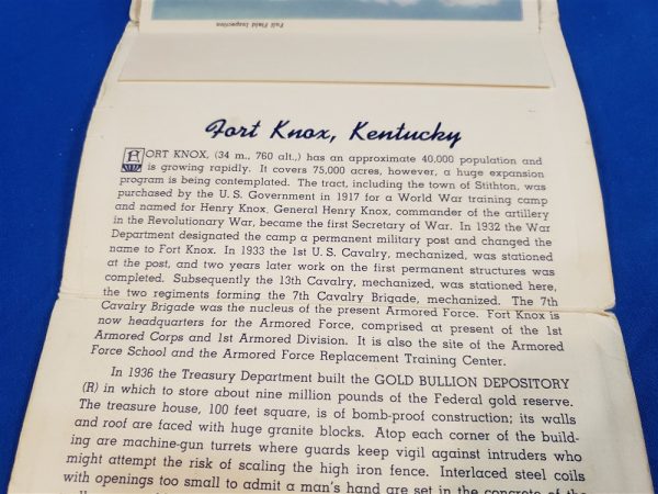 fort-knox-picture-post-cards-wwii