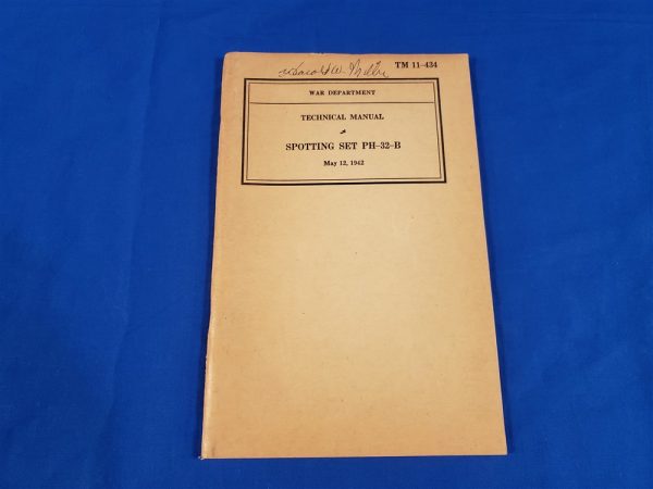 tm11-434-spotting set spotting-set-1942-manual-wwii-tm-technical-optics