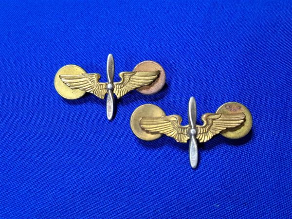 air-corps-insignia world-war-two-officers-insignia-pilot-air-corps-wings-collar-amico