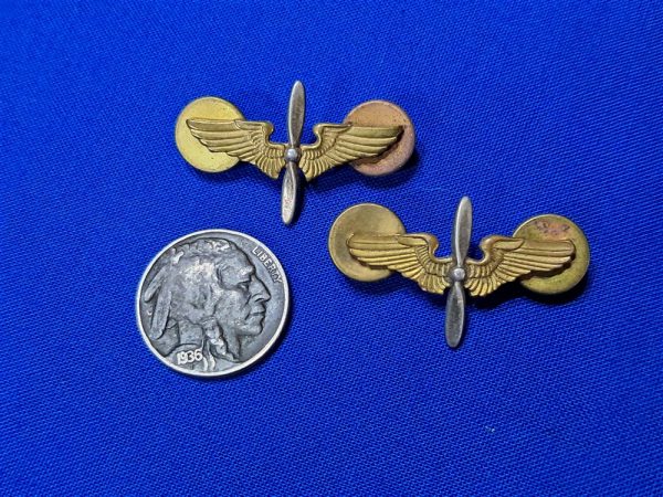 world-war-two-officers-insignia-pilot-air-corps-wings-collar-amico