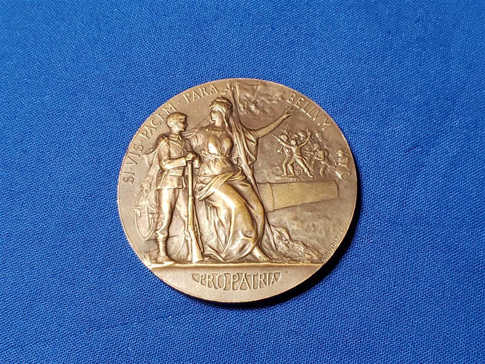 medal-french-1912-prep-preparedness-for-war-bronze-lion-cannon-front-back