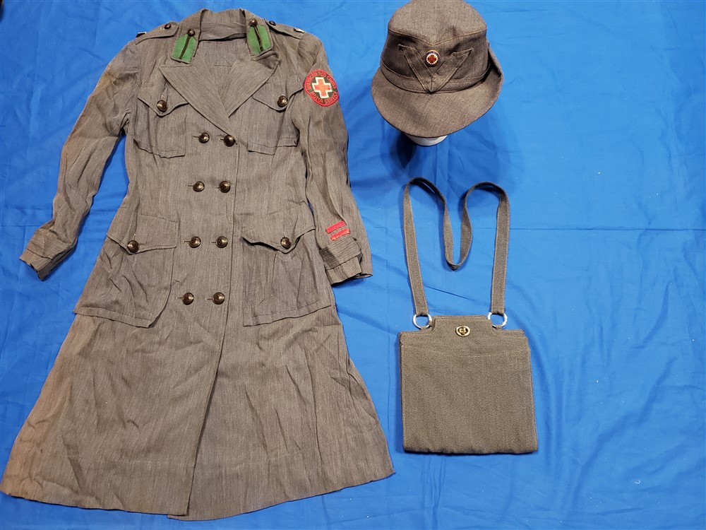 red-cross-arc-womans-motor-service-lieutenants-lt-uniform-cap-purse-dress-world-war-two