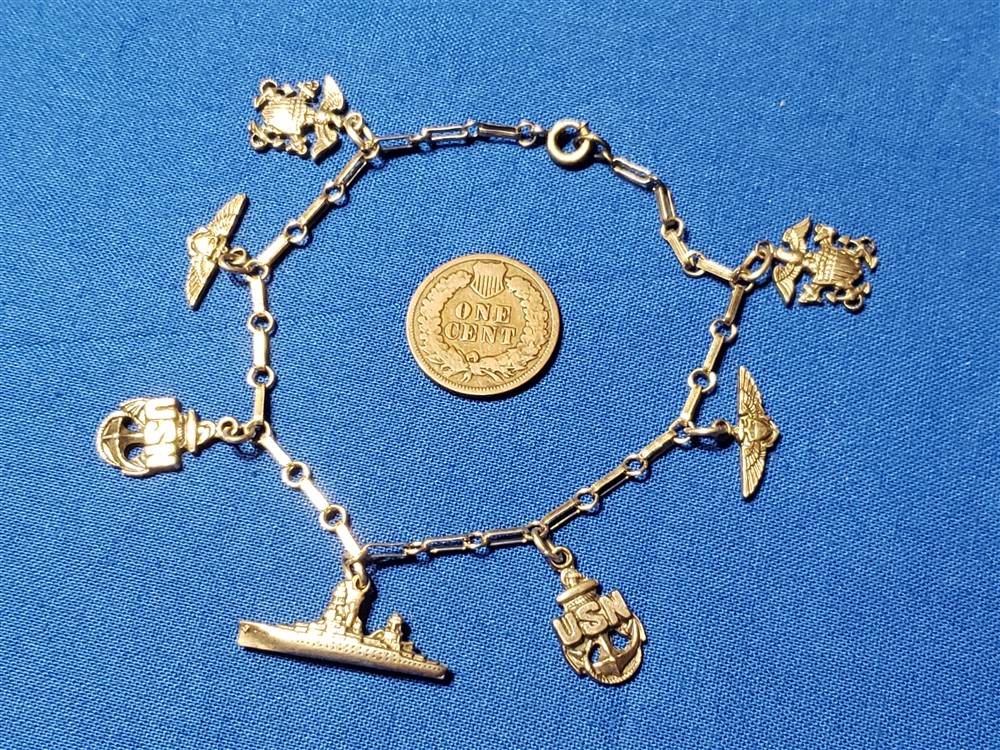 sweet-navy charm-bracelet-size