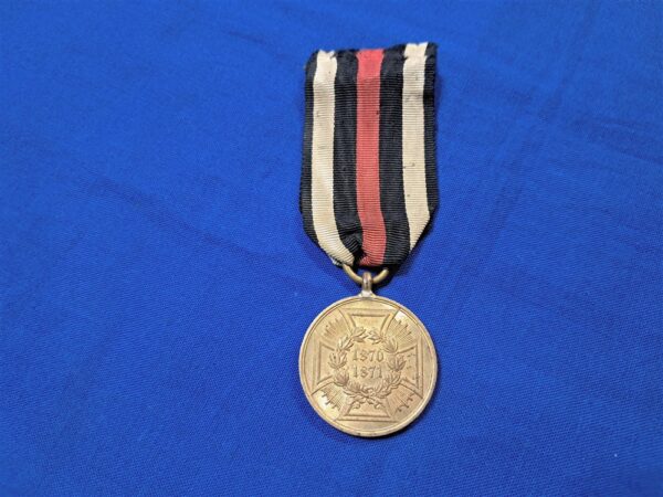 1870-campaign-medal prussian-campaign-medal-with-ribbon-original-inscription-captured-cannon-manufactured-from