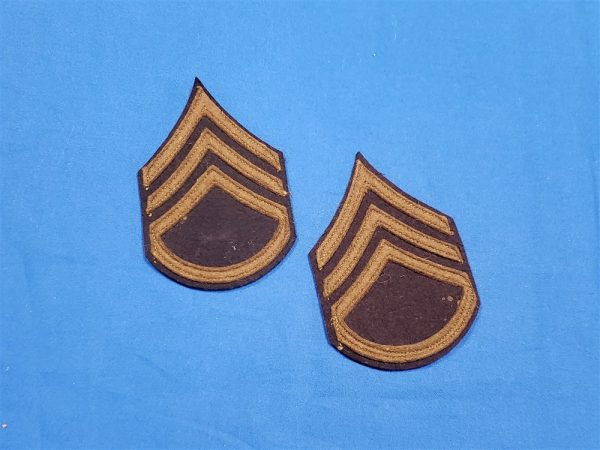 chev-ssgt-felt-winter chevrons-wwii-ssgt-all-felt-for-the-early-winter-greens-uniform