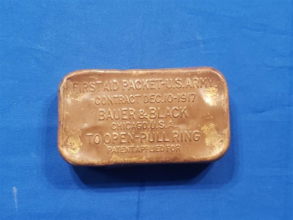 fst-aid-packet-1917-#2 ind-first-aid-packet-1917-dated-2-carried-by-soldiers-top