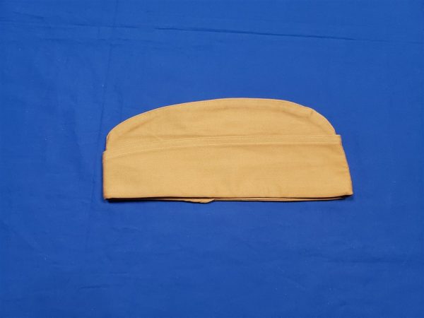 tan-garrison-cap-1943-plain-with-no-branch-cord-original-tag