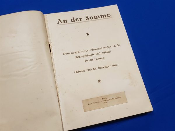 german-wwi-battle-somme-history-of-12th-infantry-inf-photos-cover-book