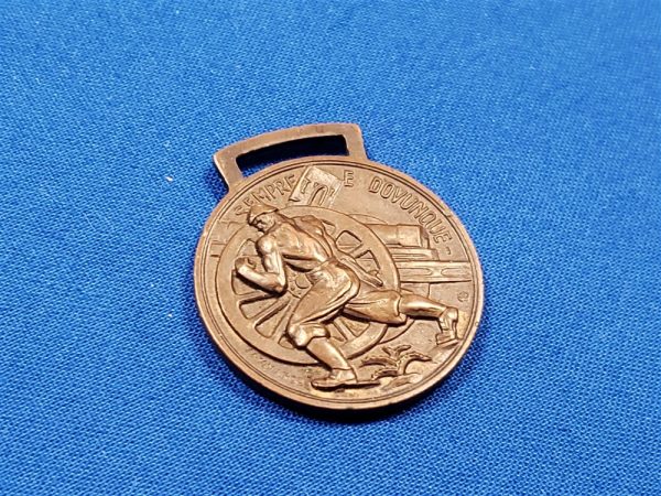 italian-artillery-contest-medal-wwii-1939-bronze-front-back-key-fob