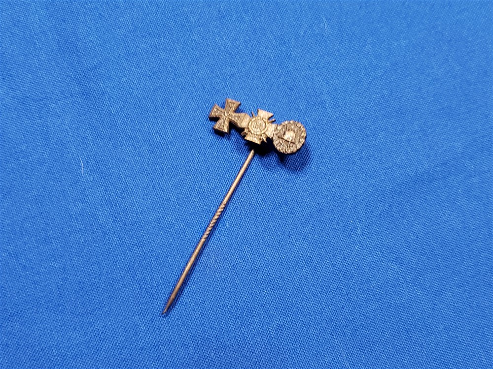 german-wwi-lapel-stick-pin with-wound-badge-iron-cross-back