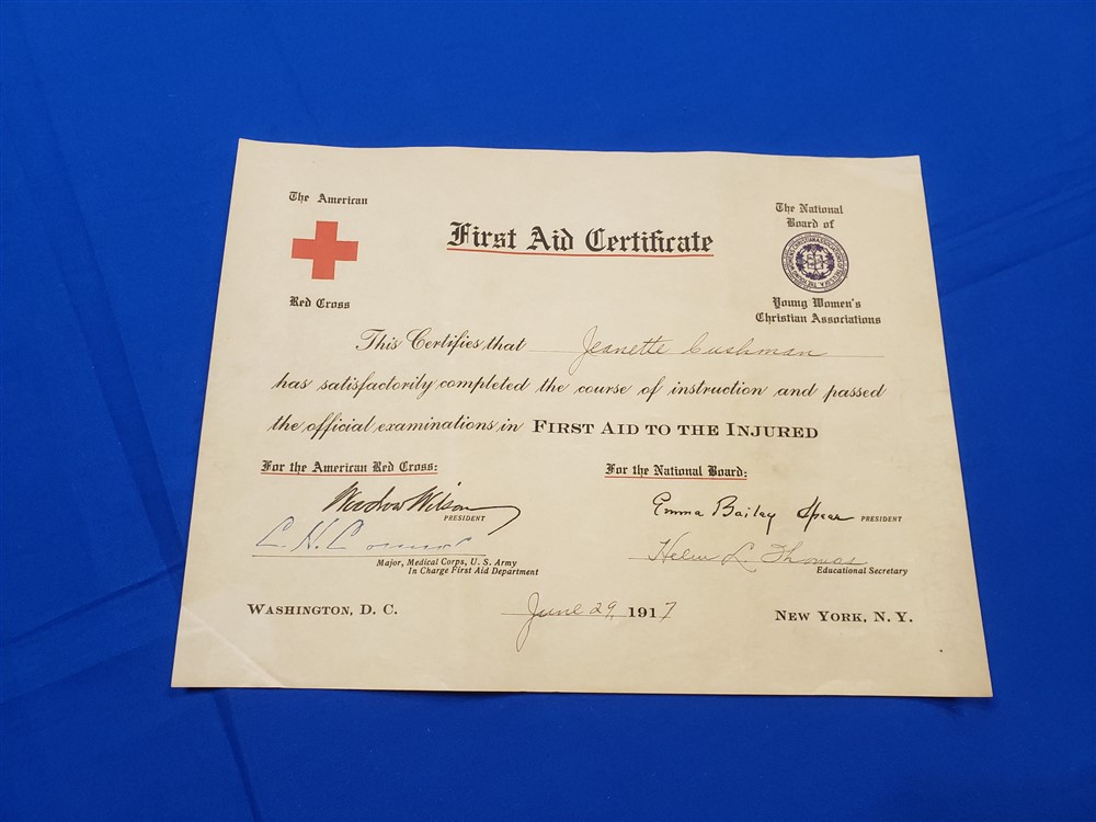 wwi-certificate-cert-for-a-nurse-to-be-qualified-to-work-on-the-wounded-in-wwi-1917-dated-signed