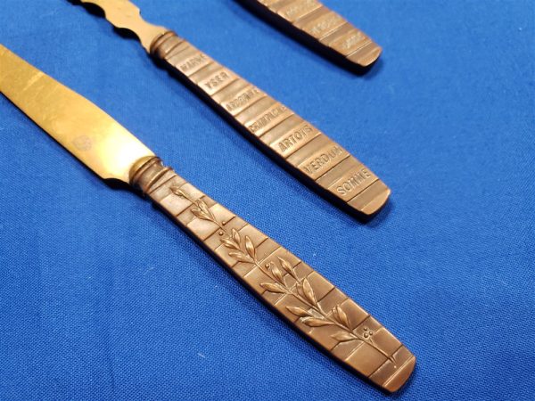 wwi-trench-art-fork-knife-spoon-battle-names-on-handles