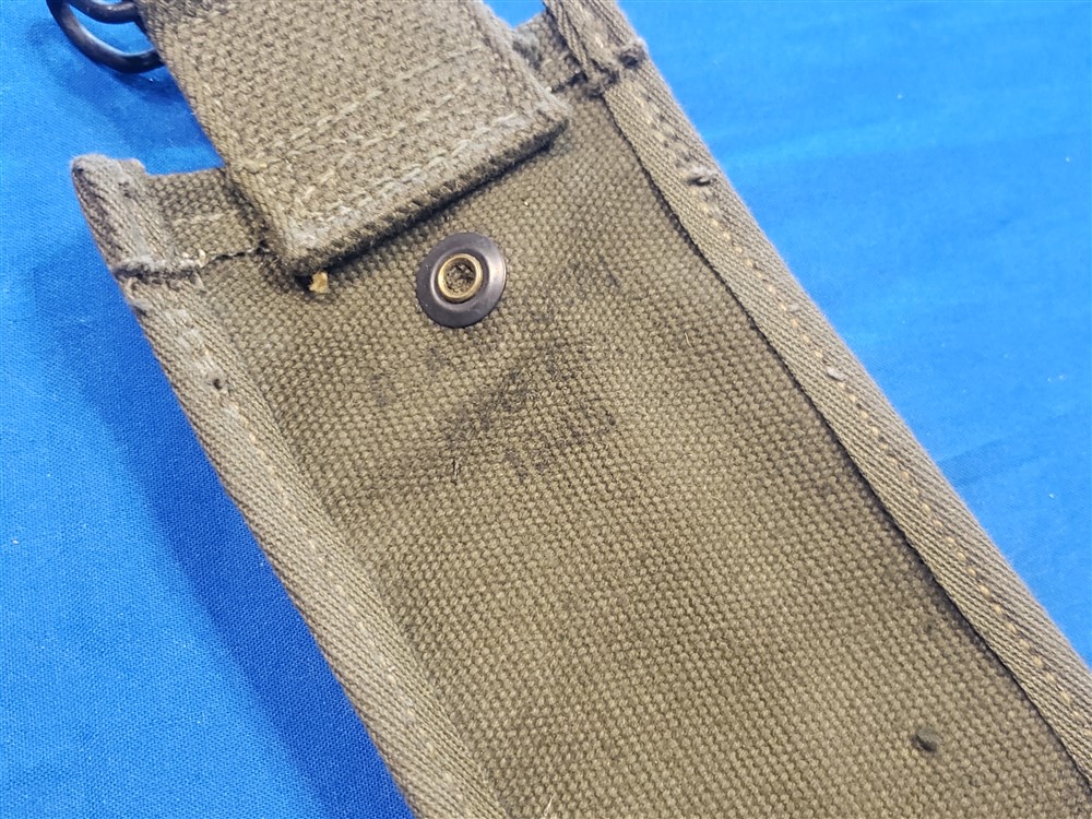 ORIGINAL WWII U.S. ARMY CANVAS BELT POUCH FOR WIRE CUTTERS 1942 BY SCOTT Mfg
