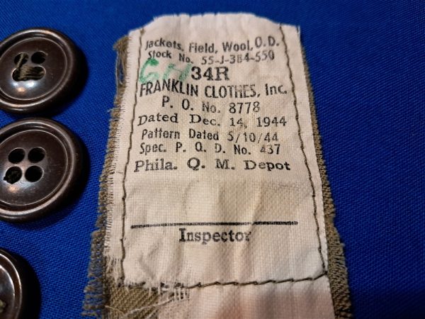 world-war-two-button-set-of-ike-jacket-field-11-total-full-set-with-1944-dated-tag