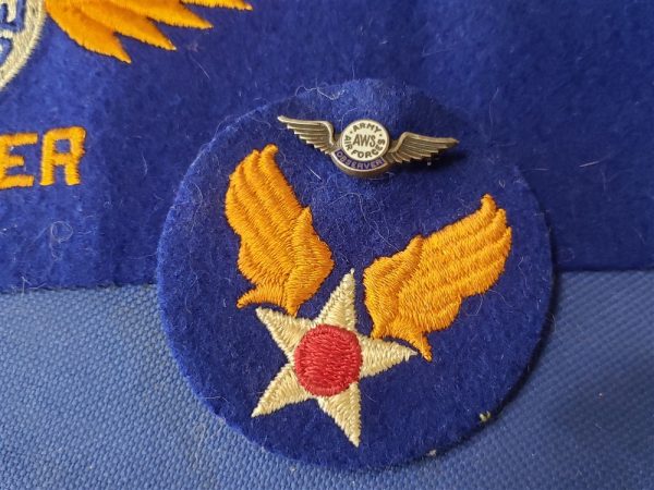 aws-armband-warning-service-civilian-with-pin-and-patch-wwii-air-force-corps