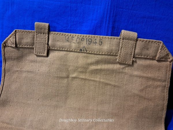 british world-war-two-canvas-p-1937-gear-battle-large-backpack-with-no-straps-mint-unissued-1945-dated