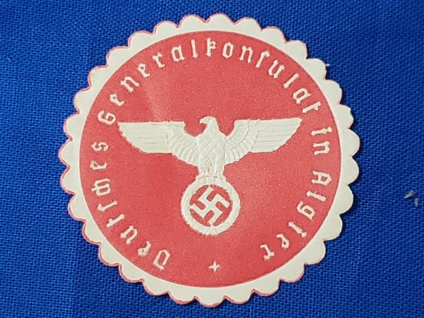 german-consulate-algiers seal-german-grm-consulate-algiers-for-official-paperwork-nazi-wwii