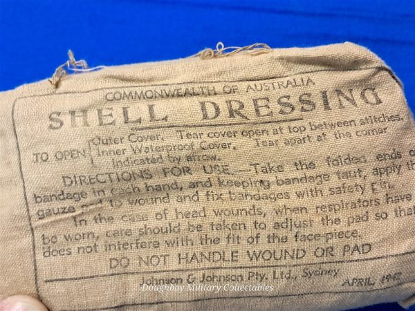 world-war-two-australian-shell-bandage-1942-dated-in-origianal-cloth-wrapper