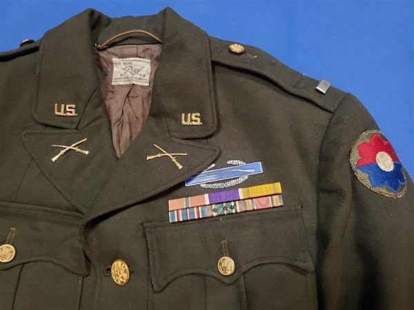 tunic-9th-inf-infantry-officers-ofc-wwii-with-all-insignia-and-patches-wwii