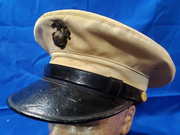 visor-usmc-cap-shite-wwii-for-the-dress-blues-with-ega