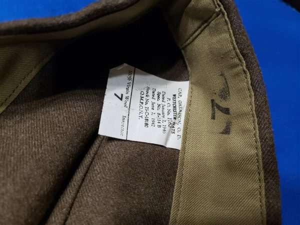 garrison-cap-plain-1942-wool-size-7-wwii-no-braid-plain-mint-unissued