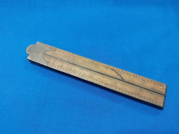 ruler-wwi-wooden World-war-one-wooden-ruler-with-brass-hinges-used-in-map-cases-and-engineer-kits