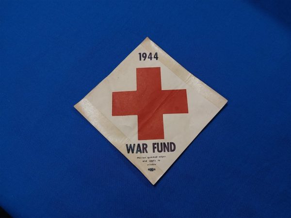 war-fund-sticker world-war-two-red-cross-window-sticker-1944-dated