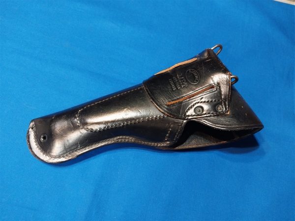 holster-for-m1911-pistol-vietnam-era-black-leather-dated-1964-near-unissued-bucheimer-maufacture