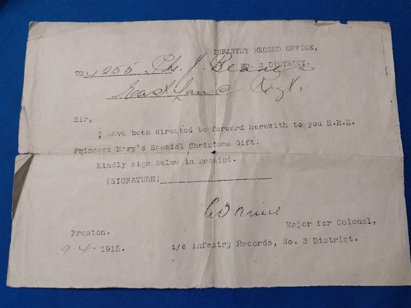 world-war-one-princess-christmas-1914-box-with-named-paperwork-and-contents-of-pencil-and-small-private-shipping-box
