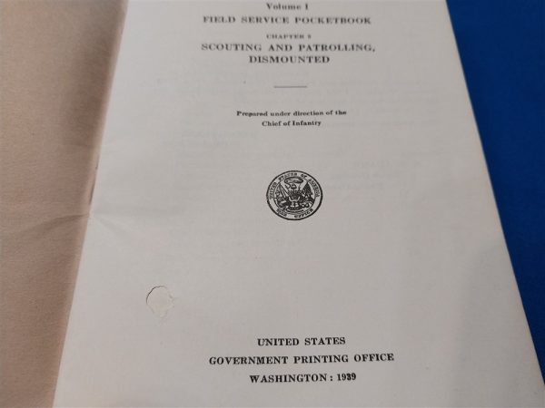 world-war-two-pocketbook-scout-scouting-and-patrolling-basic-field-manual-1938-dated-70-pages