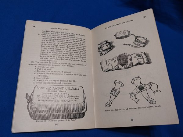 world-war-two-field-manual-fm8-50-for-splints-bandages-and cast-use-in-the-battlefield-over-90-pages-excellent-condition
