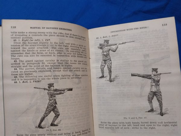 1909-dated-manual-for-the-training-of-new-privated-in-organized-militias-hard-cover-well-over-100-pages-covers-all-training