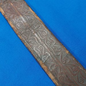 scabard-collins-machete-number-14-leather-with-tooled-marks-on-front-27l-inches-by-2-inched-wide-early example