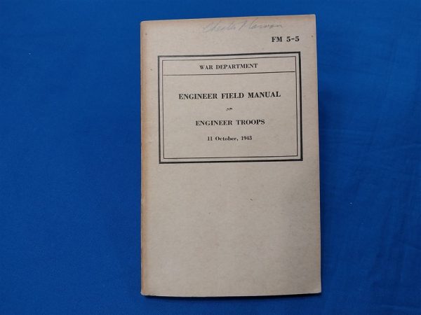 fm5-5-engineer-troops world-war-two-field-manual-fm5-5-engineer-troops-1943-dated-113-pages-soft-cover