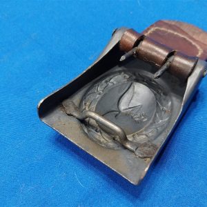 german-world-war-two-luftwaffe-belt-buckle-grey-blue-leather-tab-1941-dated
