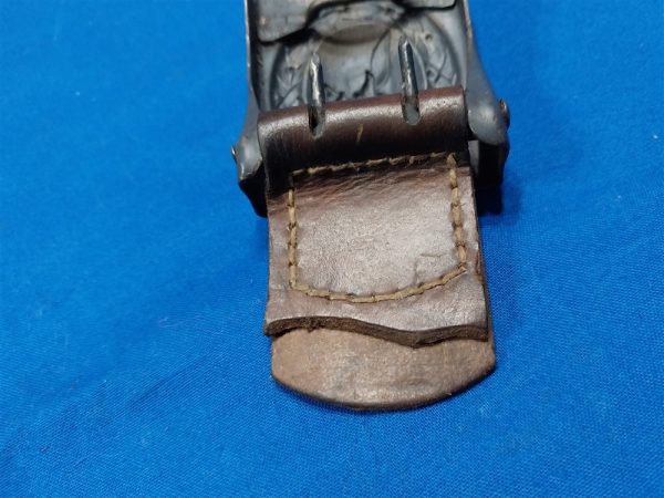 german-world-war-two-luftwaffe-belt-buckle-grey-blue-leather-tab-1941-dated