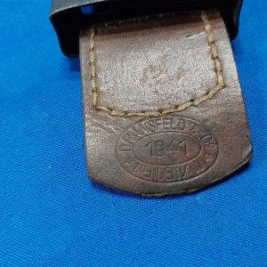 german-world-war-two-luftwaffe-belt-buckle-grey-blue-leather-tab-1941-dated