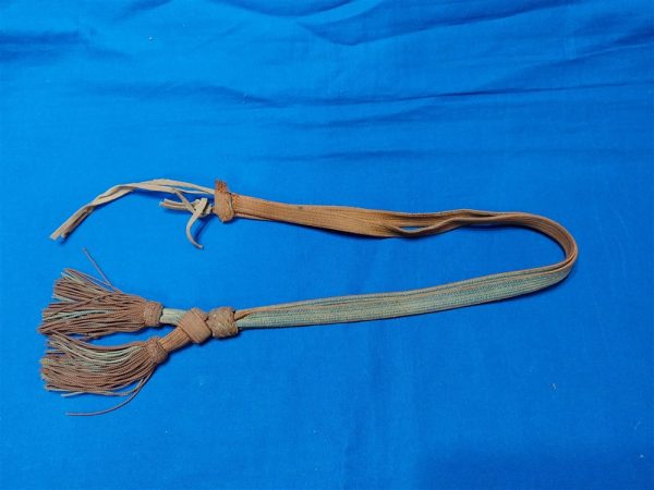 japanese-sword-knot japanese-world-war-two-sword-knot-made-of-silk-blue-and-orange