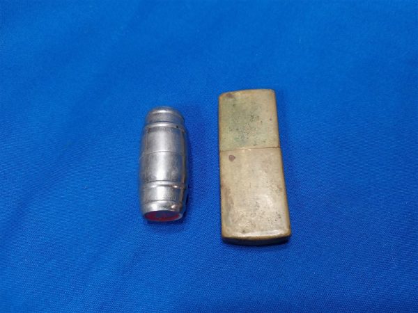 world-waar-one-trench-lighter-set-of-two-brass-and-silver-complete-with-lids-and-strikers