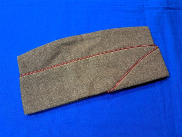 garrison-cap-ordnance Korean-war-garrison-cap=for-enlisted-ordnance-department-corps-size-7.25-olive=drab-wool-winter