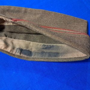 Korean-war-garrison-cap=for-enlisted-ordnance-department-corps-size-7.25-olive=drab-wool-winter