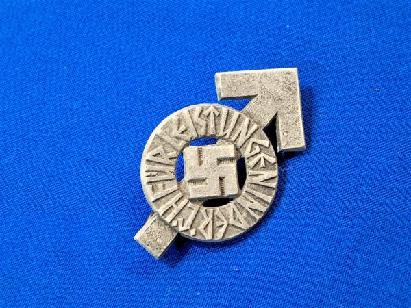 hj-proficiency-badge german-world-war-two-hitler-youth-proficiency-badge-pin-zinc-loss-of-bronze-finish